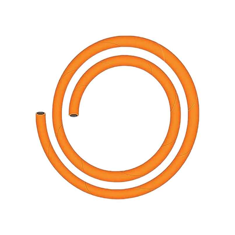 Prestige 1.5 m LPG Gas Hose Pipe | Steel Wire Reinforcement | Rubber | Orange