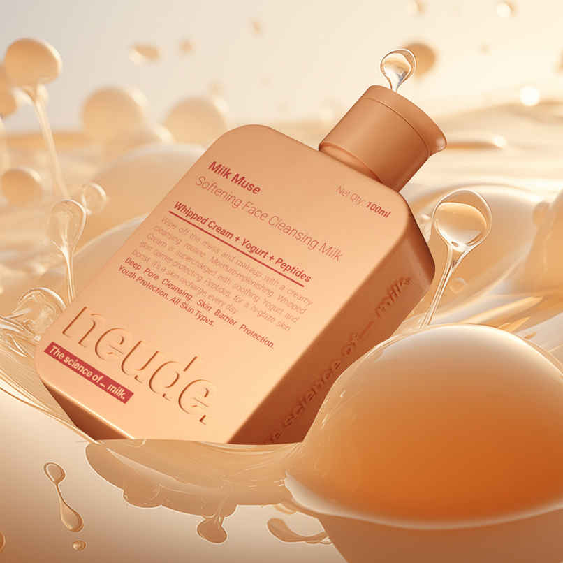 Neude Peptide Face Cleansing Milk With Whipped Cream & Yogurt For Deep Pore Cleansing 100 Ml