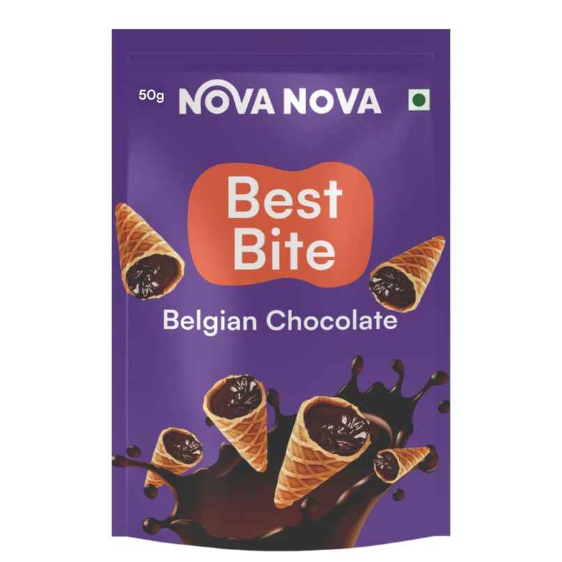 Nova Nova Best Bite Choco Filled Cones- Belgian Chocolate