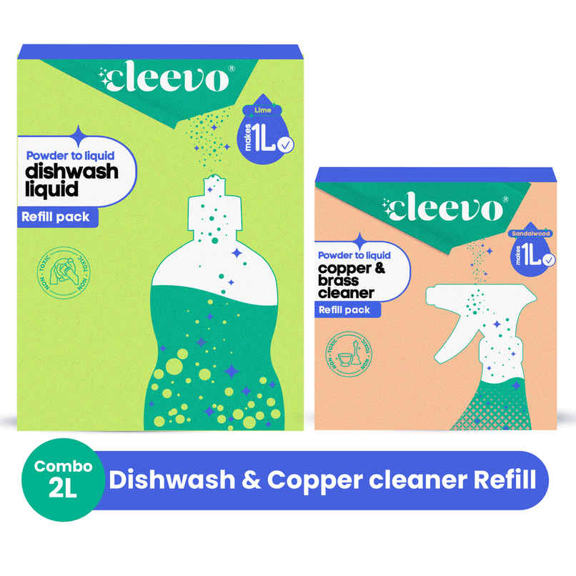 Cleevo Copper Brass Cleaner Spray and Dishwash Liquid