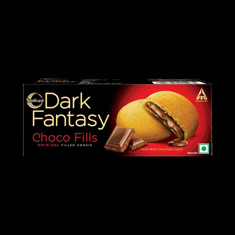Sunfeast Dark Fantasy Choco Fills, Original Filled Cookies with Choco Creme | Perfect Snack