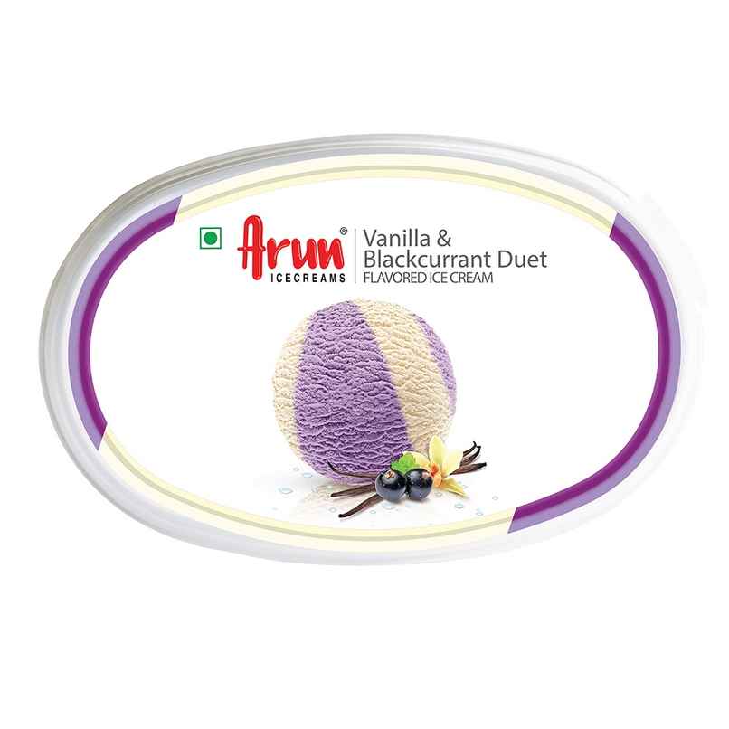 Arun Vanilla And Blackcurrant Ice Cream Cup