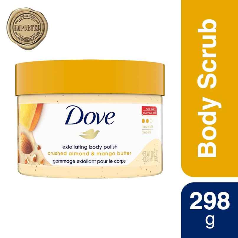 Dove Body Polish Scrub | Almond & Mango Butter | For Dry Skin | Get Soft & Smooth Skin