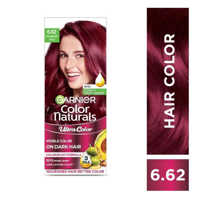 Garnier Color Naturals Long-Lasting Creme Hair Color | Cranberry Red - Shade 6.62 Garnier Color Naturals Long-Lasting Creme Hair Color | Cranberry Red - Shade 6.62
