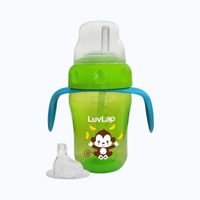 LuvLap Banana Time 2 in 1 Sipper with Soft Silicone Spout & Straw, BPA Free, 6m+ LuvLap Banana Time 2 in 1 Sipper with Soft Silicone Spout & Straw, BPA Free, 6m+