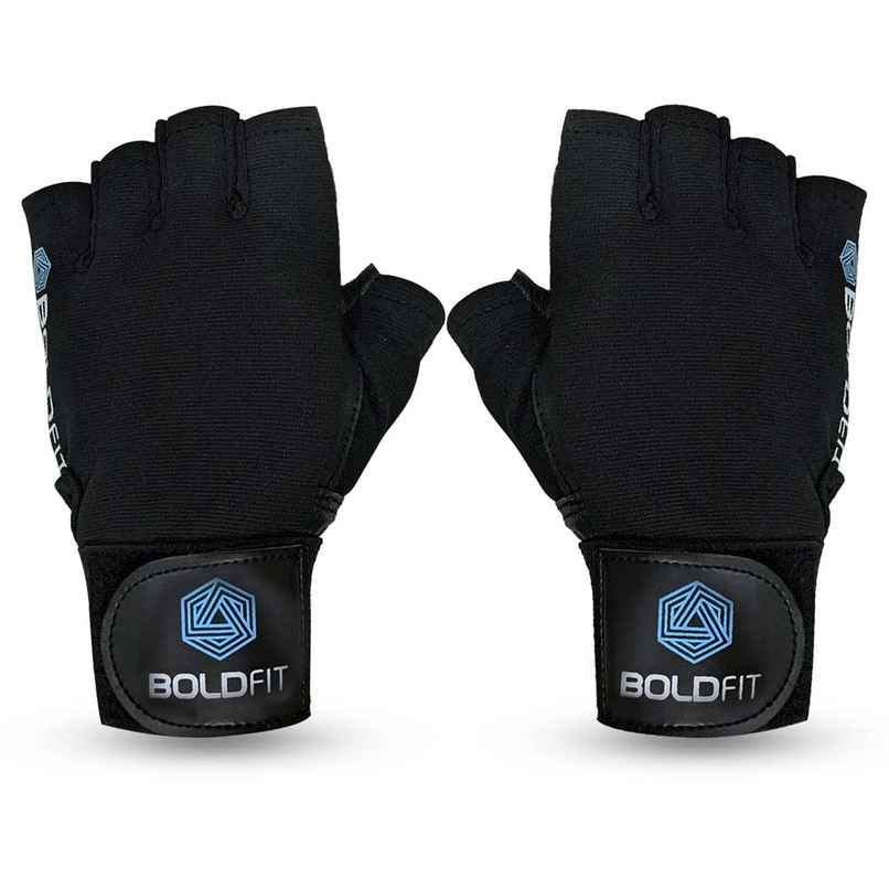 Boldfit Men's Gym Gloves with Wrist Support | Perfect for Exercise & Sports Boldfit Men's Gym Gloves with Wrist Support | Perfect for Exercise & Sports