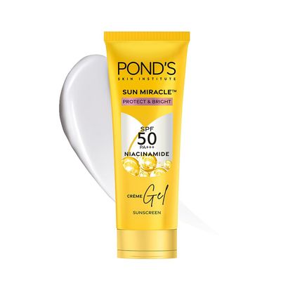 Ponds Sun Miracle SPF 50 PA+++ Light Sunscreen Protect & Bright, With 3% Active Niacinamide