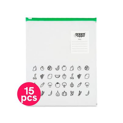 Homez it Large Zip Lock Bag (25 cm x 30 cm) 15 pieces