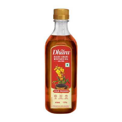 Dhara Kachi Ghani Mustard (Sarson) Cold Pressed Oil Dhara Kachi Ghani Mustard (Sarson) Cold Pressed Oil