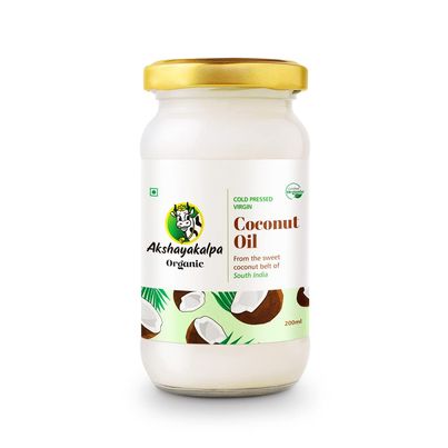 Akshayakalpa Organic Virgin Coconut Cold Pressed Oil | Multipurpose Nariyal Oil Akshayakalpa Organic Virgin Coconut Cold Pressed Oil | Multipurpose Nariyal Oil
