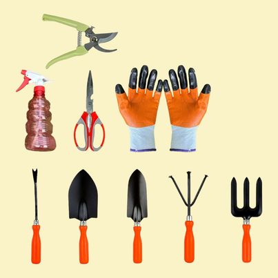 Cinagro Garden Tools- 9 Pcs, Weeder, 2 Trowels, Hand Fork, Cultivator, Scissor, Pruner,Glove, Spray Cinagro Garden Tools- 9 Pcs, Weeder, 2 Trowels, Hand Fork, Cultivator, Scissor, Pruner,Glove, Spray