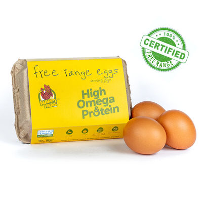 HAPPY HENS Free Range Omega-3 Enriched Eggs