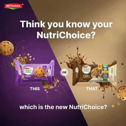 Britannia NutriChoice Chocolate and Almond Oats Biscuits | Maida-free Britannia NutriChoice Chocolate and Almond Oats Biscuits | Maida-free