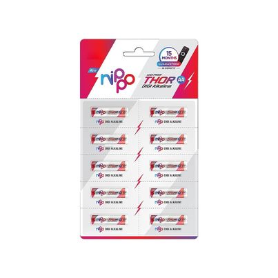 Nippo Thor Alkaline AA Batteries | Pack of 10 Nippo Thor Alkaline AA Batteries | Pack of 10