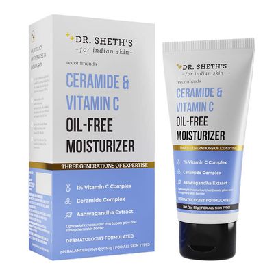 Dr. Sheth's Ceramide & Vitamin C Oil - Free Moisturizer to Hydrate, Brighten Skin Dr. Sheth's Ceramide & Vitamin C Oil - Free Moisturizer to Hydrate, Brighten Skin