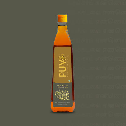 Puvi Mustard (Sarson) Cold Pressed Oil | Slow grind Ghani made | Additives free