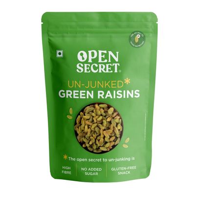 Open Secret Premium Green Raisins (Kishmish) - Rich in Fibre,Healthy Snacking