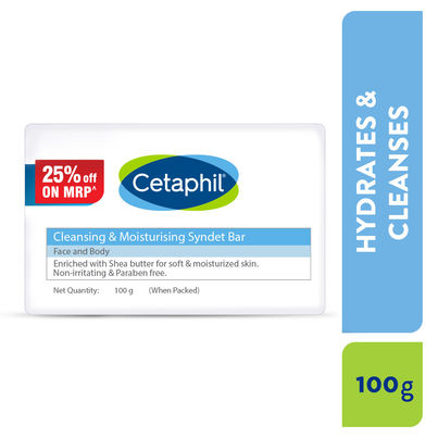 Cetaphil Cleansing Moisturizing Syndet Bar