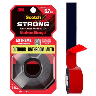 Scotch Extreme Double Sided Tape for Mounting - Outdoor, Weather Resistant 1 PIECE