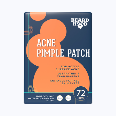 Beardhood Acne Pimple Relief Patches For Active Surface Acne, Hydrocolloid, Invisible & Waterproof