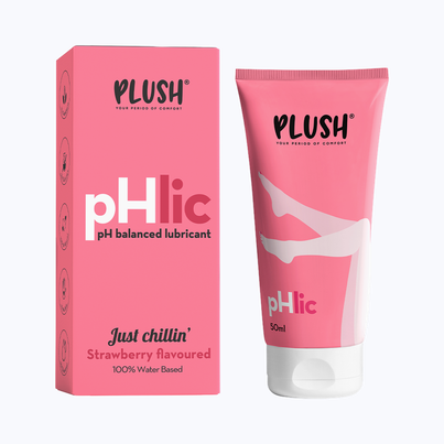Plush Phlic Strawberry Lubricant For Men & Women Water Based Lube & Aloe Infused