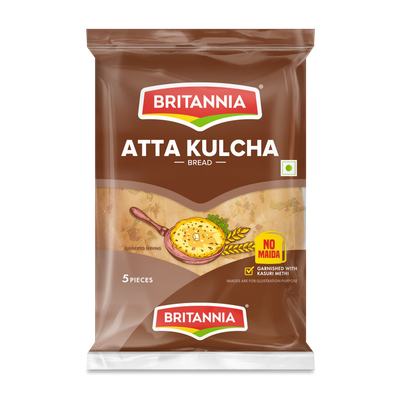 Britannia Atta Kulcha Bread (5 pcs)