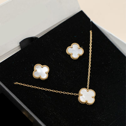 ZAISHA Clover Jewellery Gift Box | 18K Gold Plated | Birthday | Anniversary | Valentines gift