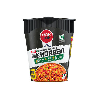 Wok Tok by Veeba Instant Cup Noodles Spicy Korean