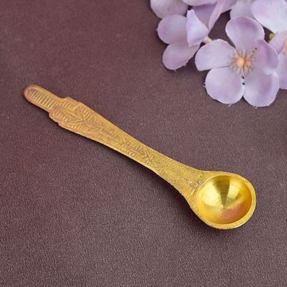 Brass Puja Spoon | Satvik