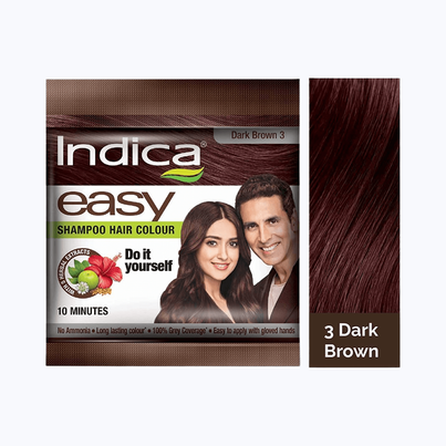 Indica Easy Do-It-Yourself Dark Brown Hair Color with 5 Herbal Extracts and 100% Ammonia Free Long Lasting Formula Indica Easy Do-It-Yourself Dark Brown Hair Color with 5 Herbal Extracts and 100% Ammonia Free Long Lasting Formula