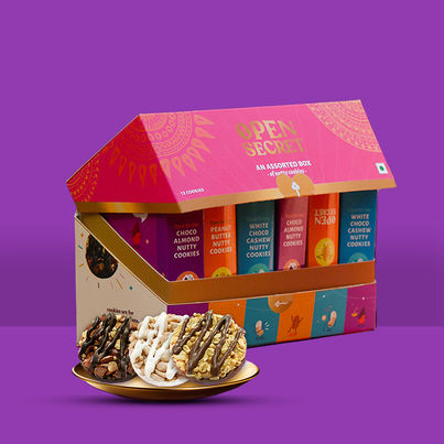 Open Secret Diwali Chocolate Cookies Gift Hamper - Healthy Dry Fruit Cookies