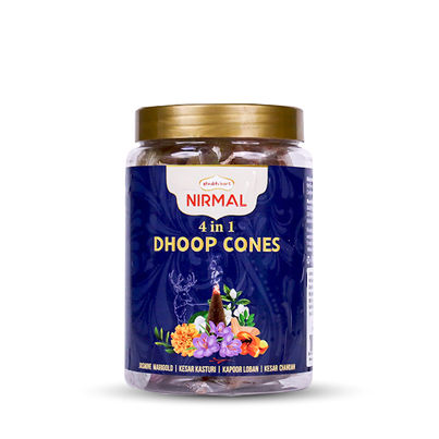 Shubhkart Nirmal 4 In 1 Dry Dhoop Cone Jar