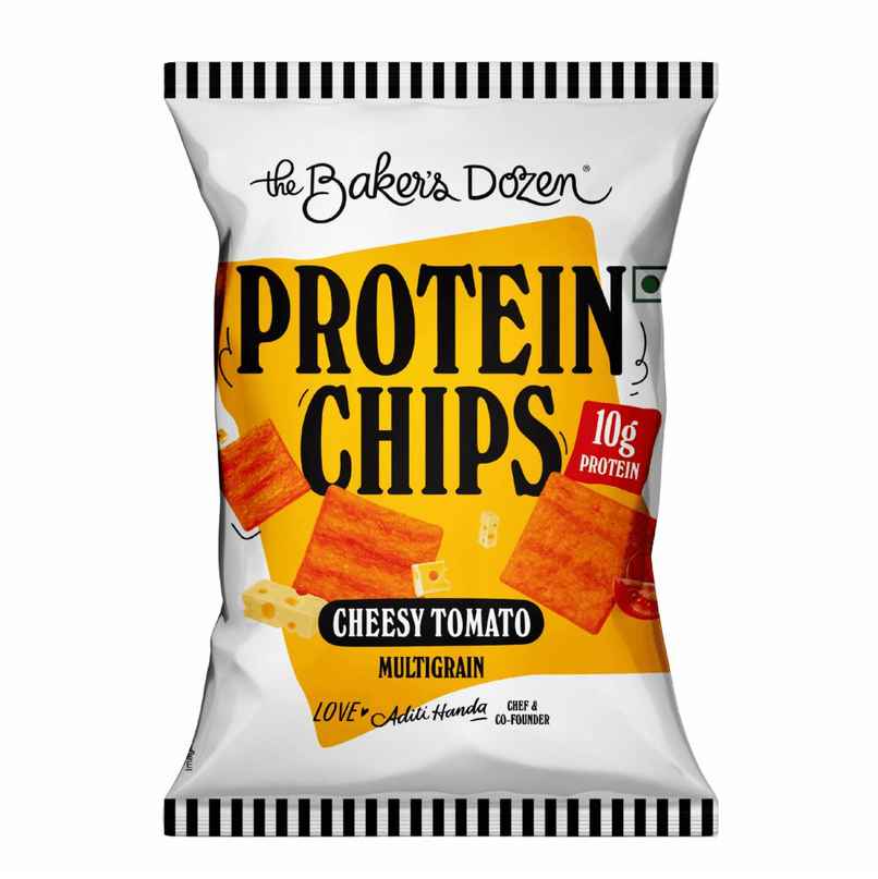 The Baker's Dozen Protein Chips - Cheesy Tomato The Baker's Dozen Protein Chips - Cheesy Tomato