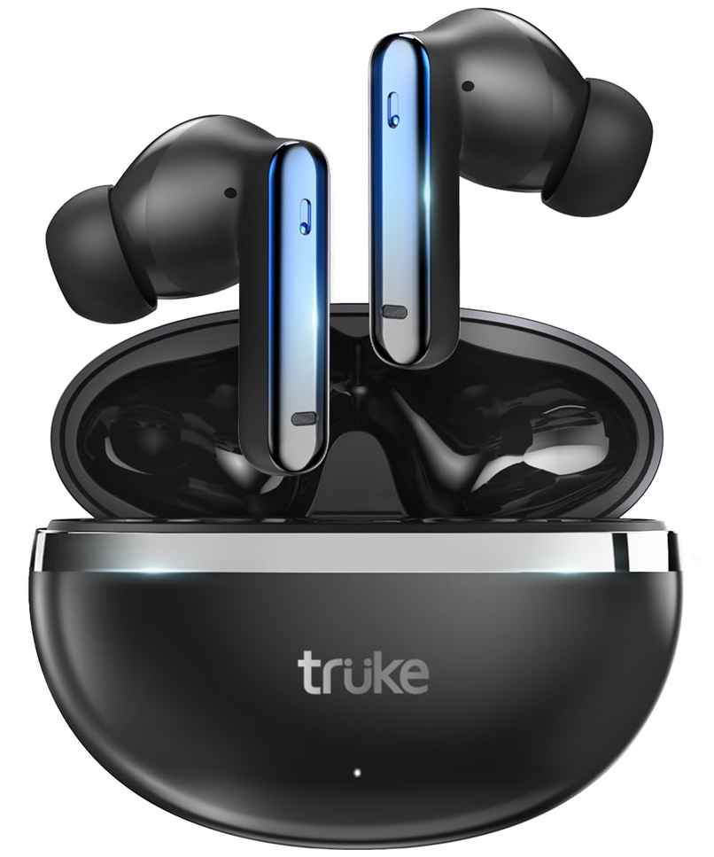 truke Buds Q1 Lite Truly Wireless Bluetooth Earbuds with 4Mic ENC, 48H Battery - MetalBlack truke Buds Q1 Lite Truly Wireless Bluetooth Earbuds with 4Mic ENC, 48H Battery - MetalBlack