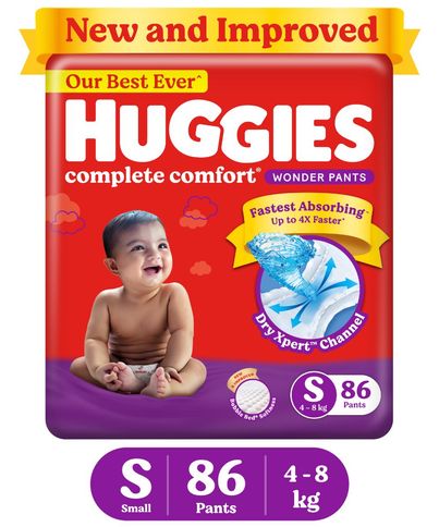 Huggies Complete Comfort Wonder Baby Diapers | Pant Style | NB | 86 pcs