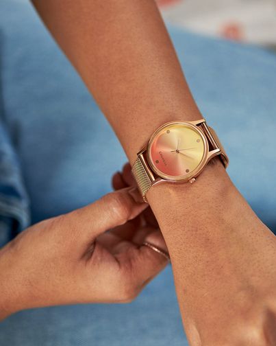 Chumbak Women's Metal Round Analog Watch | Teal