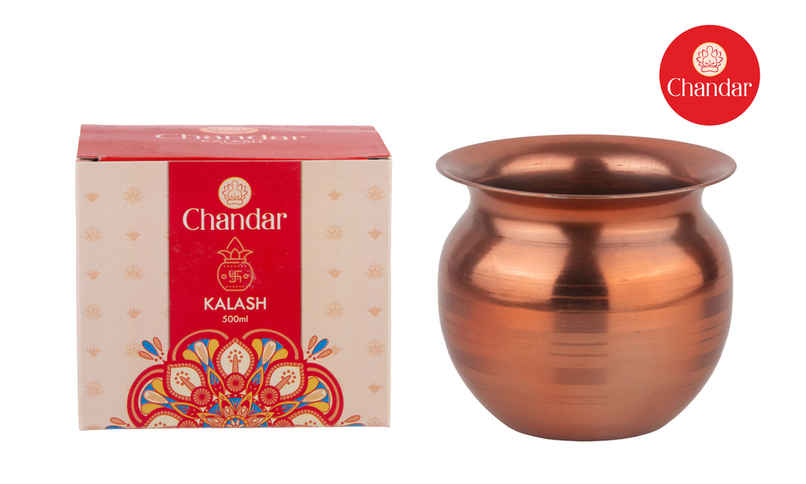 Copper Kalash For Pooja | 500 ml | Svasti