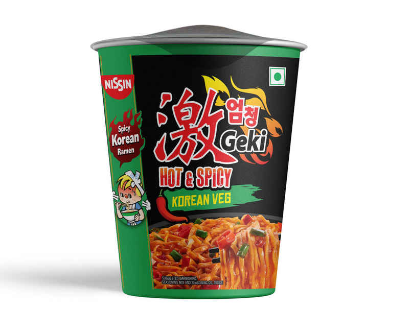 Nissin Geki - Hot and Spicy Korean Veg Flavoured Ramen Cup Noodles