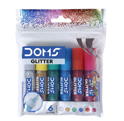 Doms Glitter Colour 5.5.Ml 6 Shades Doms Glitter Colour 5.5.Ml 6 Shades