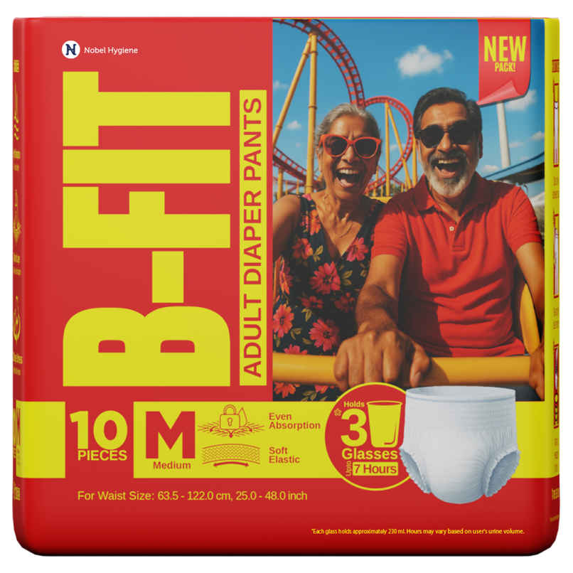 B-FIT Adult Diaper Pant | Regular Type | M | 25 - 48 inch