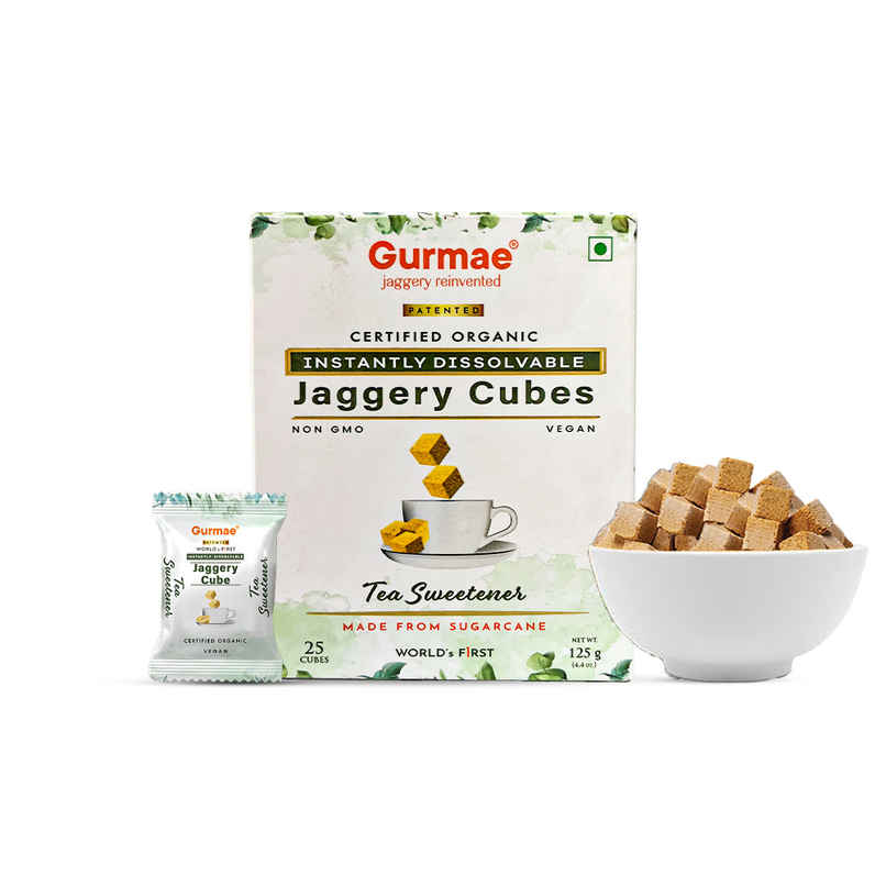 Gurmae Certified Organic Instantly Dissolvable Jaggery Cubes Tea Sweetener Gurmae Certified Organic Instantly Dissolvable Jaggery Cubes Tea Sweetener