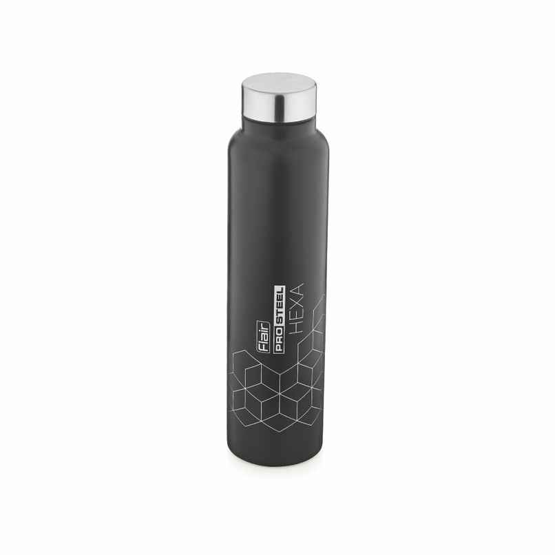 Flair Hexa Stainless Steel Water Bottle 1000 ml Black Color Flair Hexa Stainless Steel Water Bottle 1000 ml Black Color