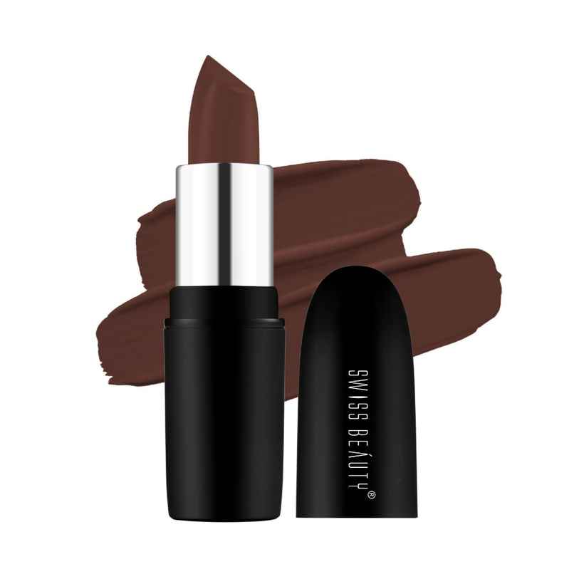 Swiss Beauty Pure Matte Lipstick - 227 Coffee Swiss Beauty Pure Matte Lipstick - 227 Coffee