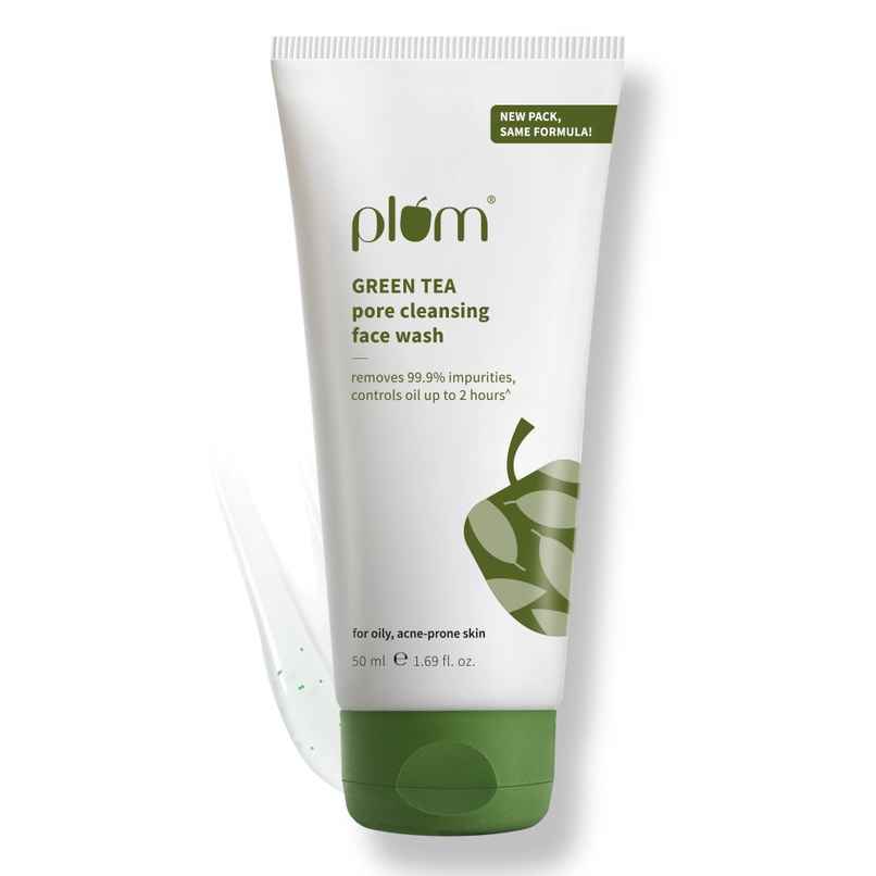 Plum Green Tea Pore Cleansing Face Wash Fights Pimples & Removes Excess Oil Enriched With Green Tea & Glycolic Acid Best Suits Oily Acne-Prone Combination Skin 100% Vegan Plum Green Tea Pore Cleansing Face Wash Fights Pimples & Removes Excess Oil Enriched With Green Tea & Glycolic Acid Best Suits Oily Acne-Prone Combination Skin 100% Vegan