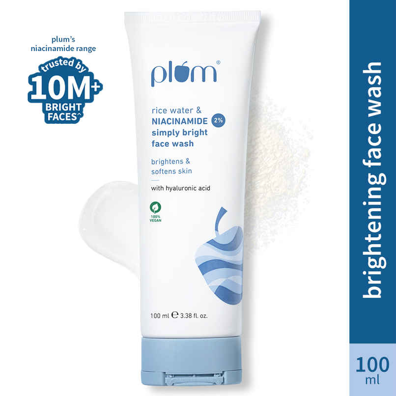 Plum Simply Bright 2% Niacinamide Face Wash With Rice Water Plum Simply Bright 2% Niacinamide Face Wash With Rice Water