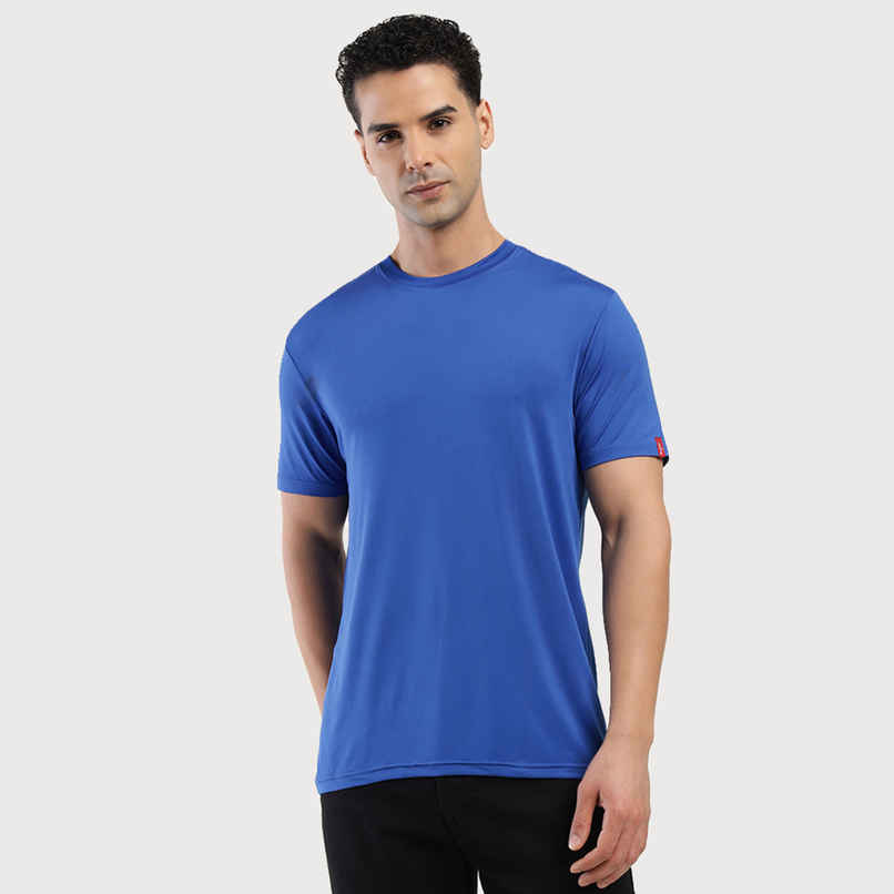 Men's Round Regular Fit Solid T Shirt