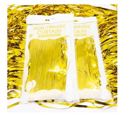 Chrome Party Propz Golden Foil Curtain For Decoration