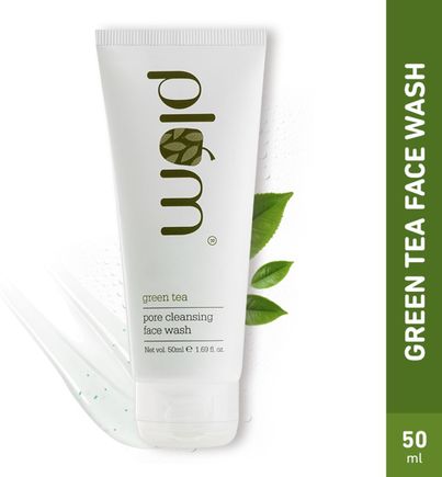 Plum Green Tea Pore Cleansing Face Wash Fights Pimples & Removes Excess Oil Enriched With Green Tea & Glycolic Acid Best Suits Oily Acne-Prone Combination Skin 100% Vegan