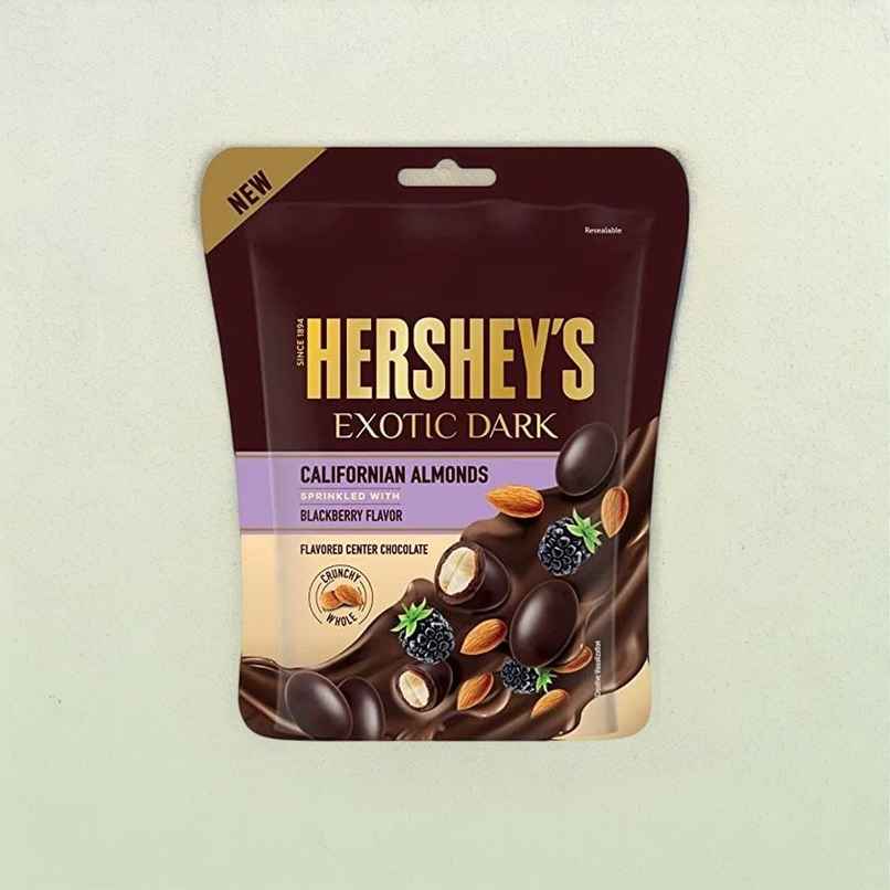 Hershey's Exotic Dark Blackberry Californian Almonds Chocolates Share Bag