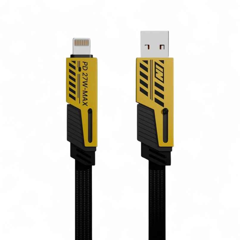 Ailkin 4 in 1 Multipurpose Cable |1M| Yellow & Black